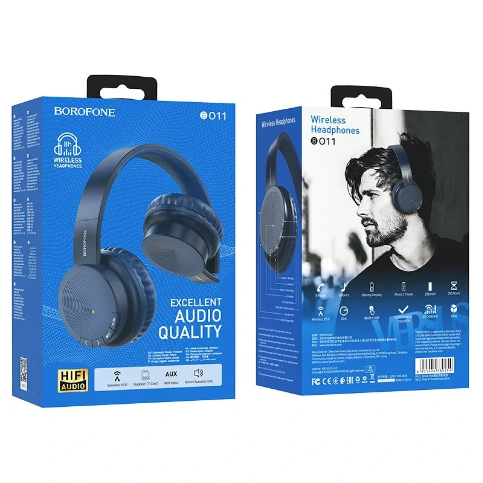 Bluetooth-гарнітура Borofone BO11 Maily Blue (BO11U) UA