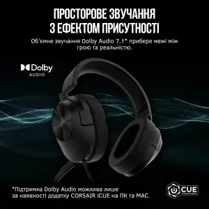 Гарнитура Corsair HS55 Surround Headset Carbon (CA-9011265-EU) UA