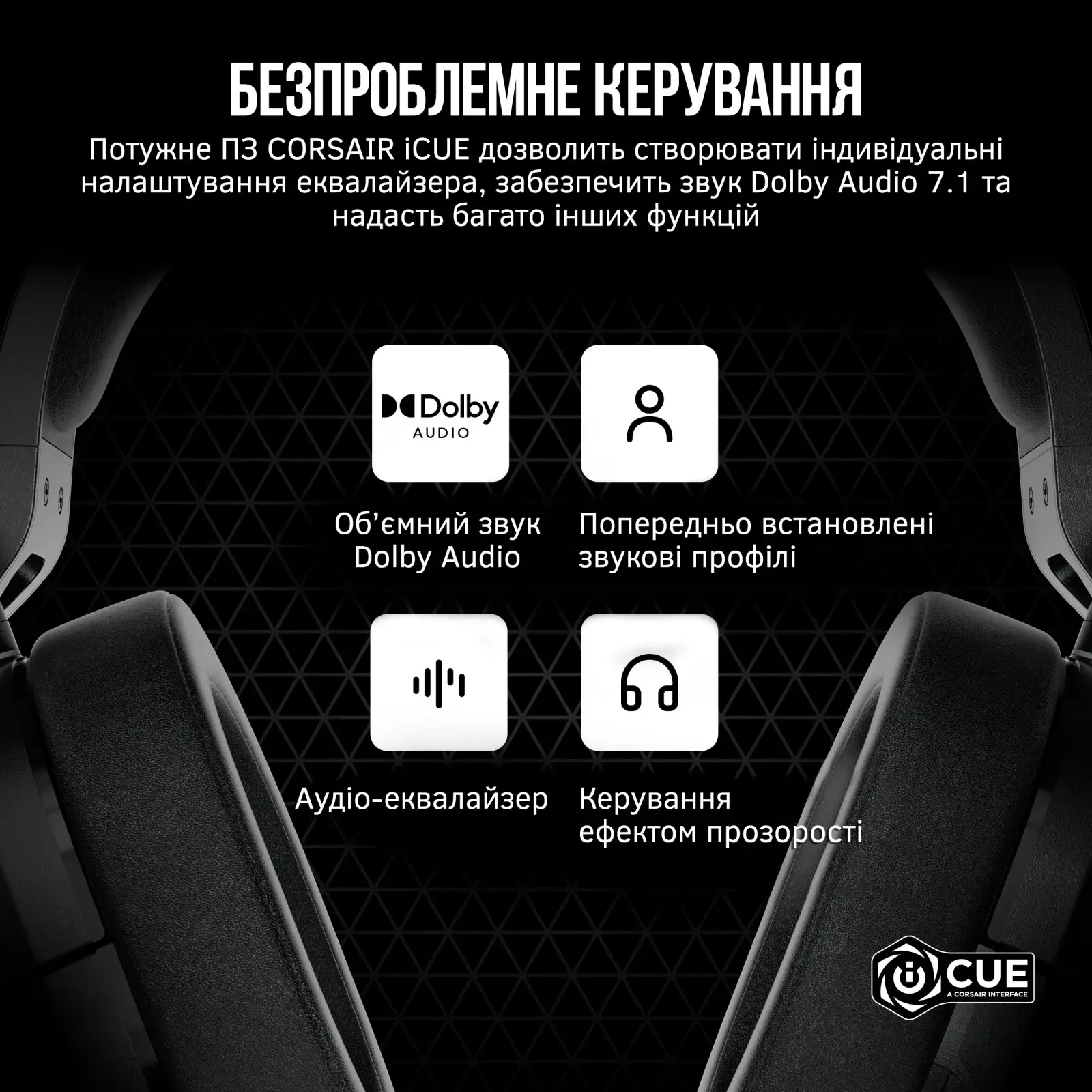 Гарнитура Corsair HS55 Surround Headset Carbon (CA-9011265-EU) UA