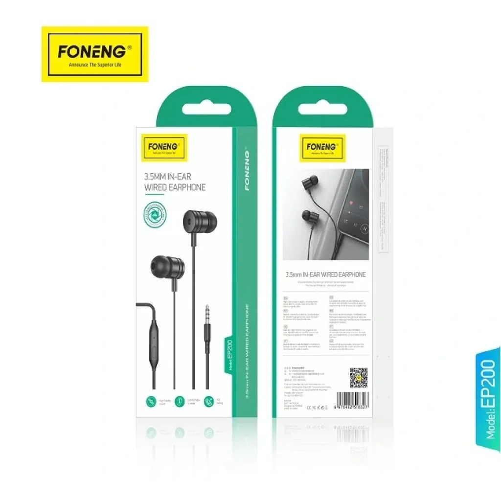 Гарнитура Foneng EP200 REMOTE earphone (EP200-E-R) UA