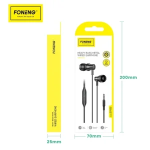 Гарнитура Foneng EP500 heavy bass metal remote earphone (EP500-E-R-HBM) UA