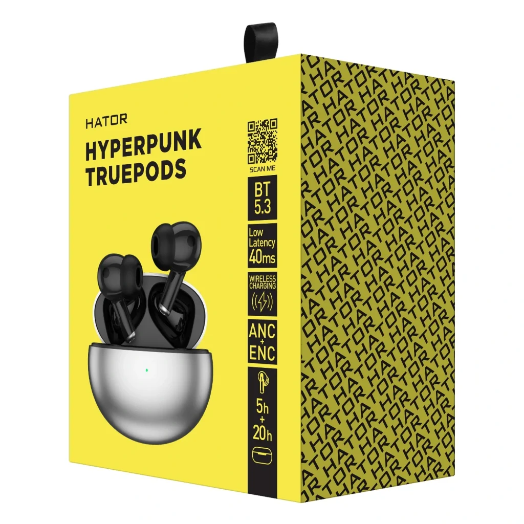 Bluetooth-гарнітура Hator Hyреrpunk Truedots Black (HTA-430) UA