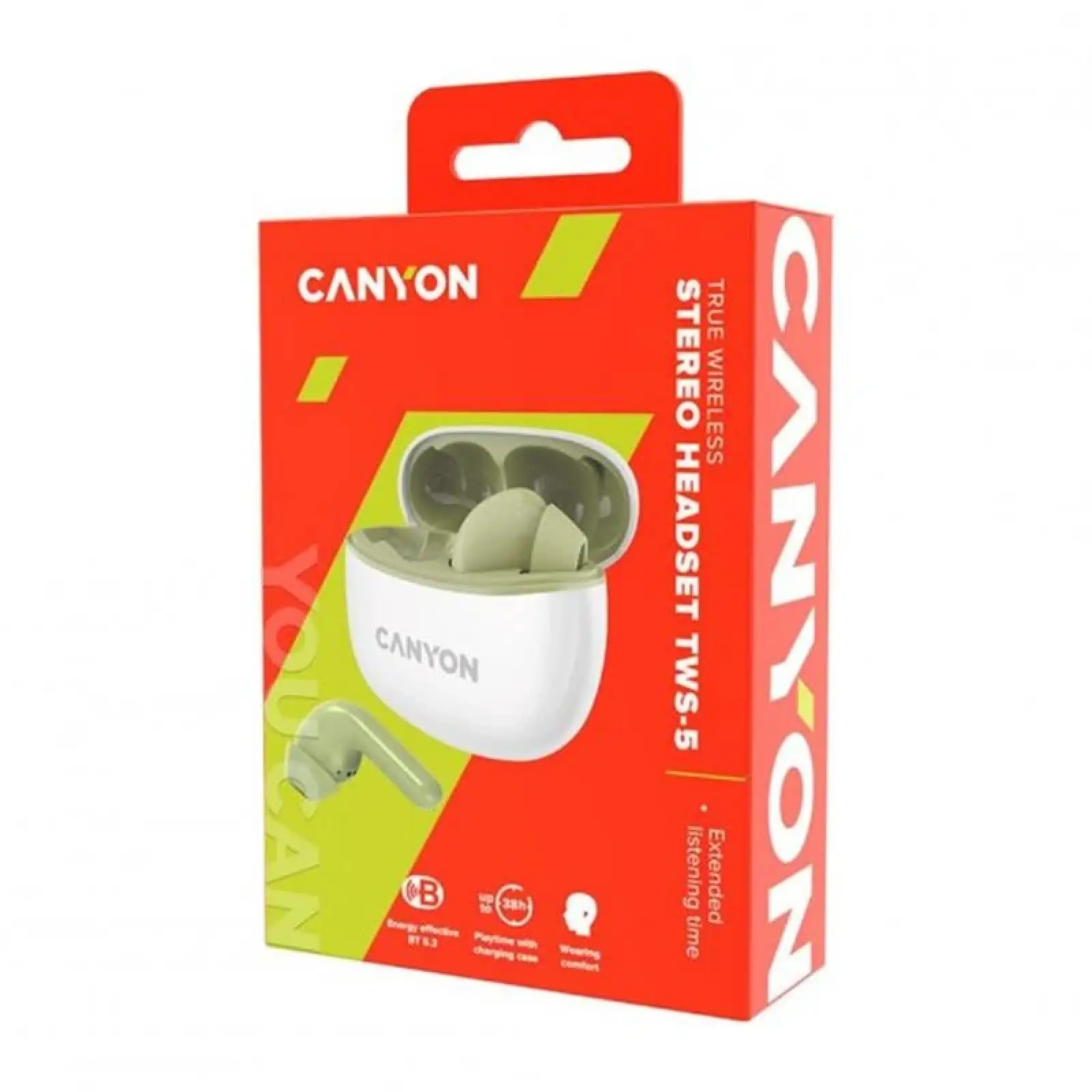 Bluetooth-гарнитура Canyon TWS-5 Green (CNS-TWS5GR) UA