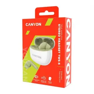 Bluetooth-гарнитура Canyon TWS-5 Green (CNS-TWS5GR) UA