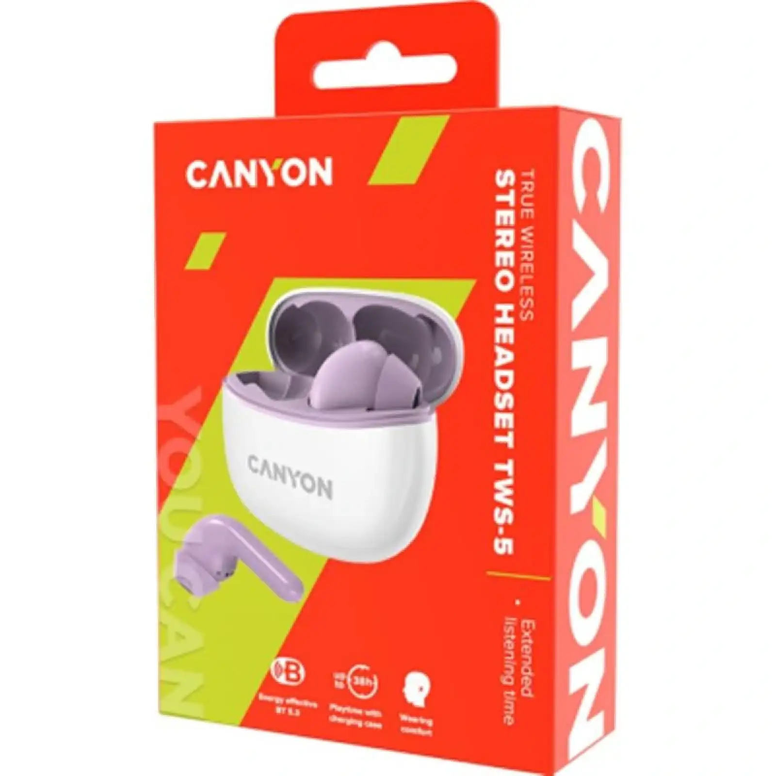 Bluetooth-гарнитура Canyon TWS-5 Purple (CNS-TWS5PU) UA