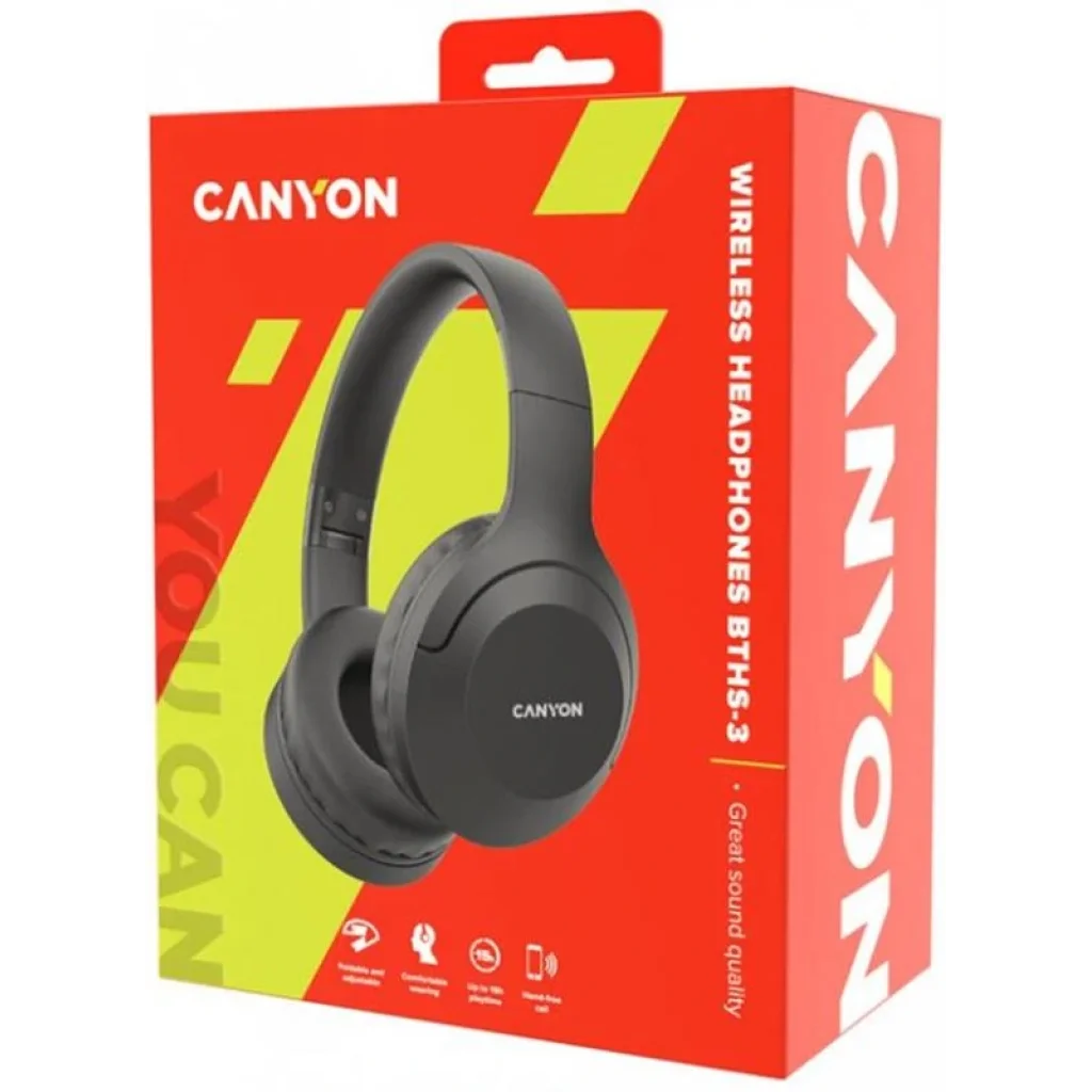 Bluetooth-гарнітура Canyon BTHS-3 Dark grey (CNS-CBTHS3DG) UA