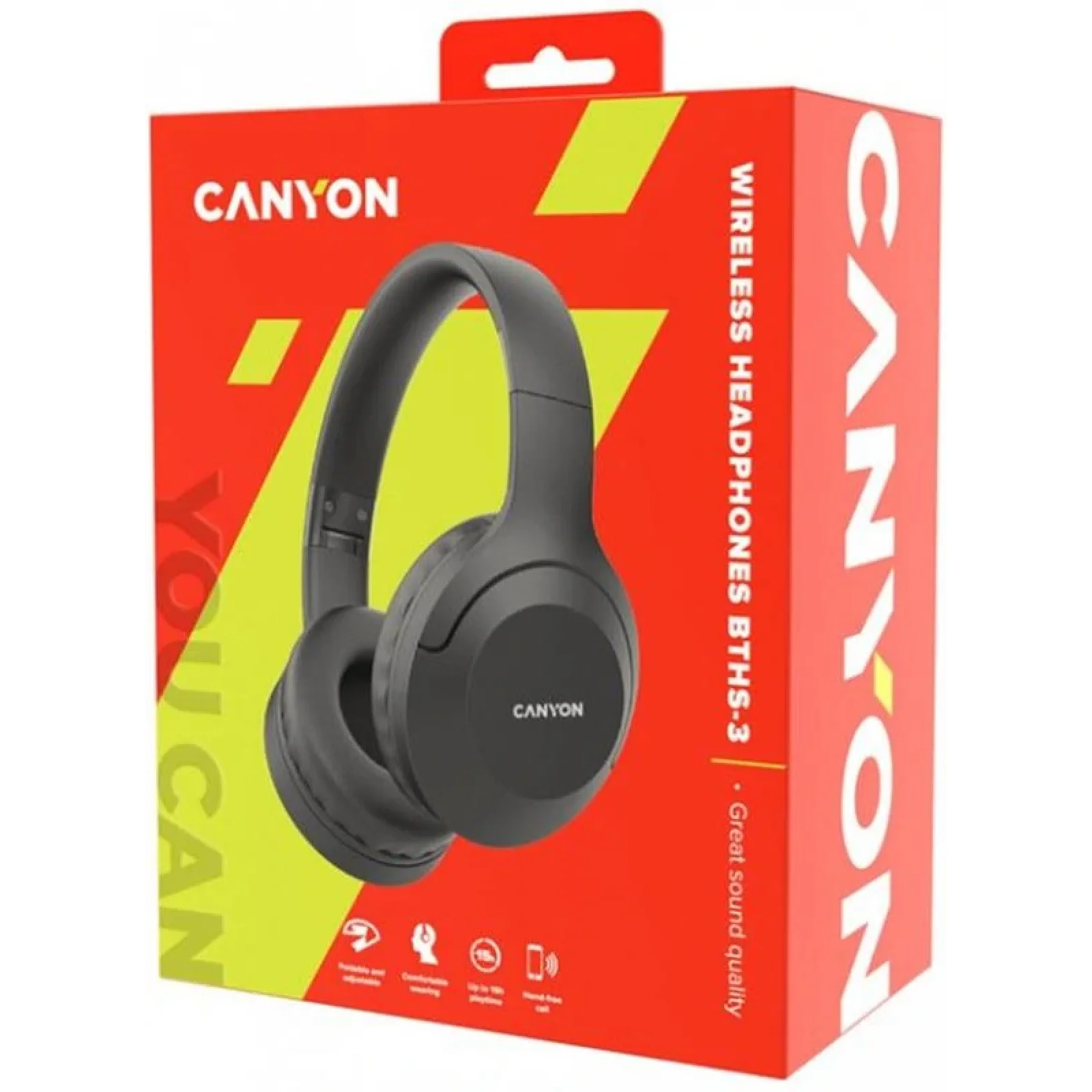 Bluetooth-гарнітура Canyon BTHS-3 Dark grey (CNS-CBTHS3DG) UA