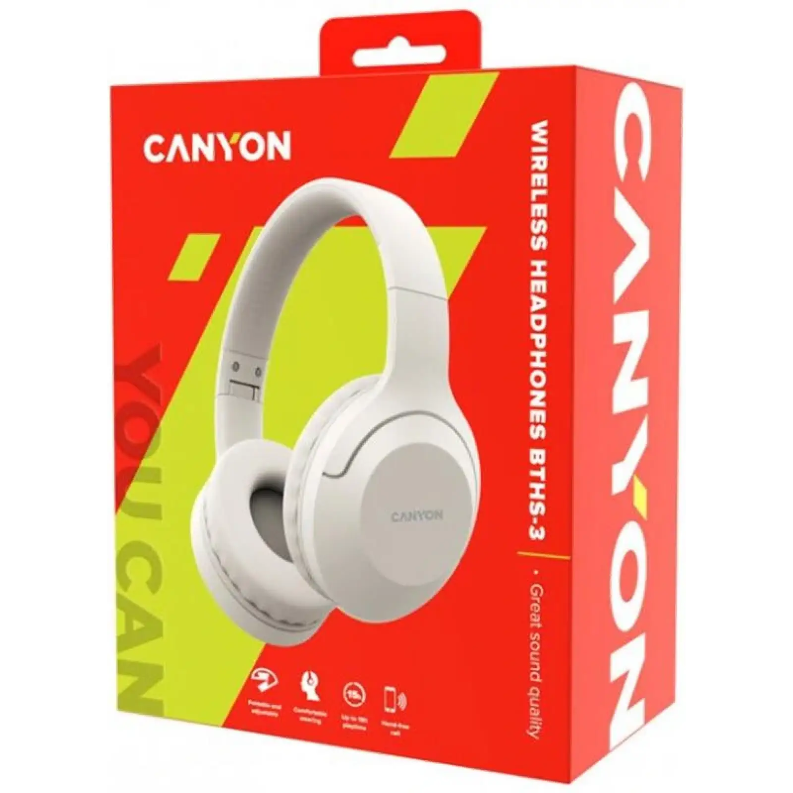 Bluetooth-гарнитура Canyon BTHS-3 Beige (CNS-CBTHS3BE) UA