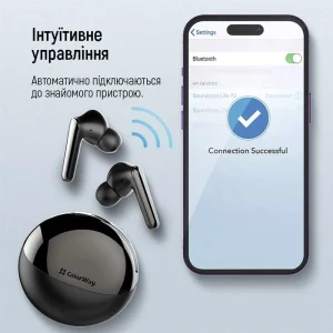 Bluetooth-гарнитура СolorWay TWS-3 Earbuds Black (CW-TWS3BK) UA