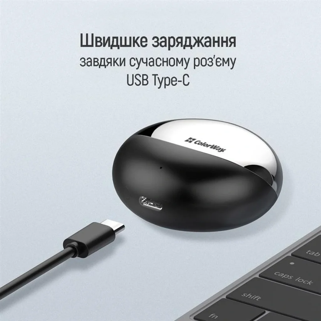 Bluetooth-гарнитура СolorWay TWS-3 Earbuds Black (CW-TWS3BK) UA