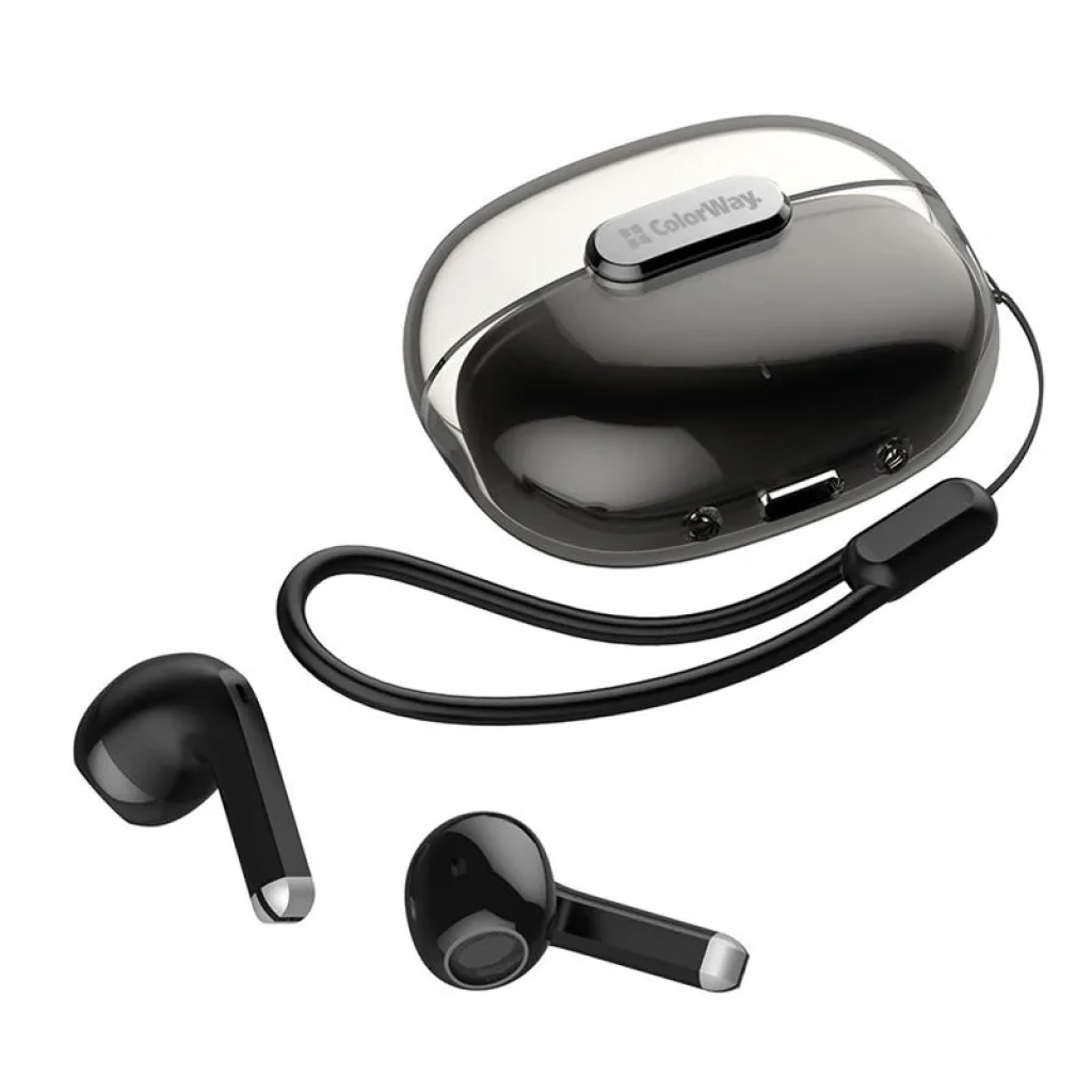 Bluetooth-гарнитура СolorWay Slim TWS-2 Earbuds Black (CW-TWS2BK) UA