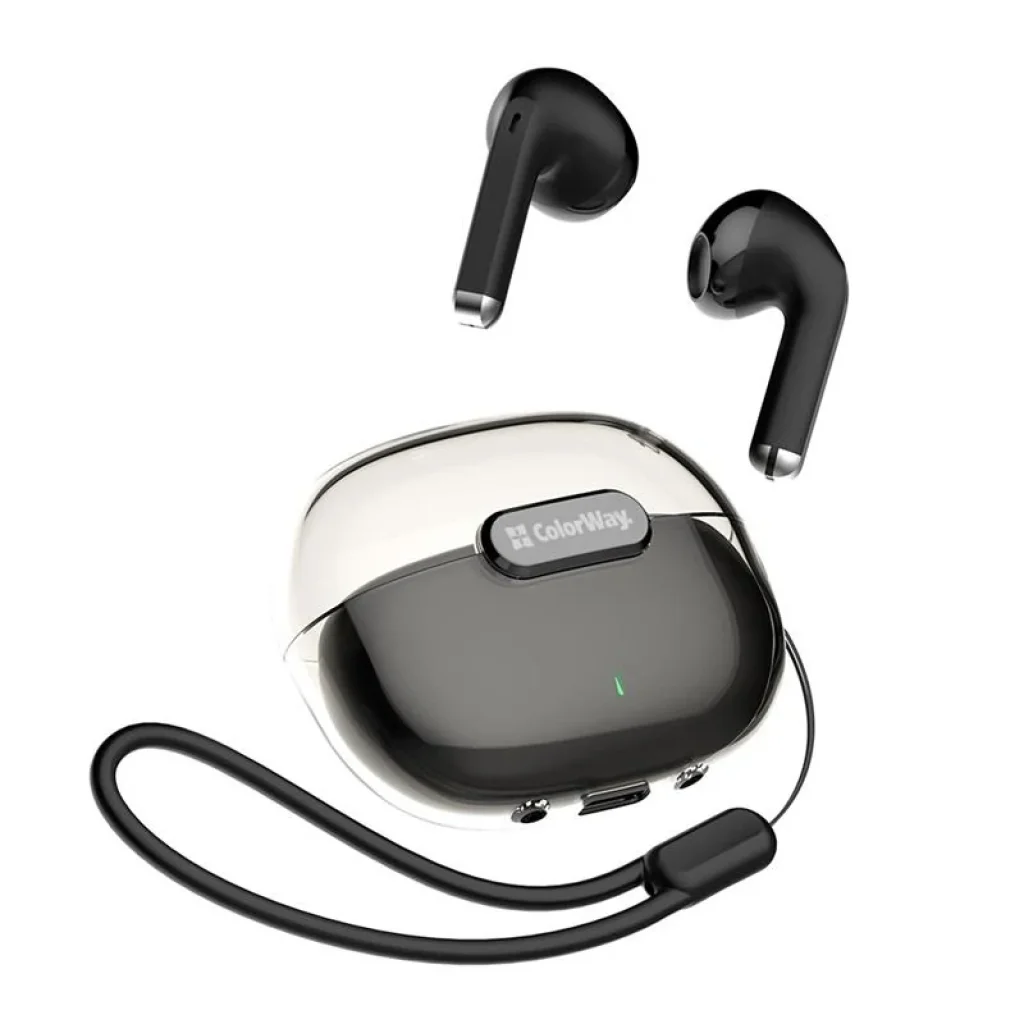Bluetooth-гарнитура СolorWay Slim TWS-2 Earbuds Black (CW-TWS2BK) UA