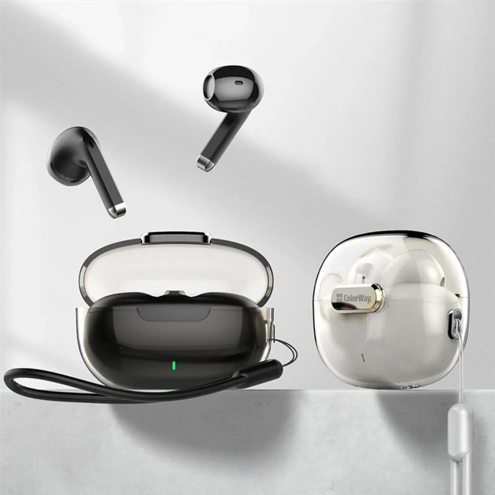 Bluetooth-гарнітура СolorWay Slim TWS-2 Earbuds Black (CW-TWS2BK) UA