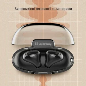 Bluetooth-гарнитура СolorWay Slim TWS-2 Earbuds Black (CW-TWS2BK) UA