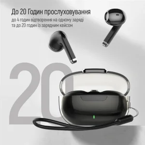 Bluetooth-гарнитура СolorWay Slim TWS-2 Earbuds Black (CW-TWS2BK) UA