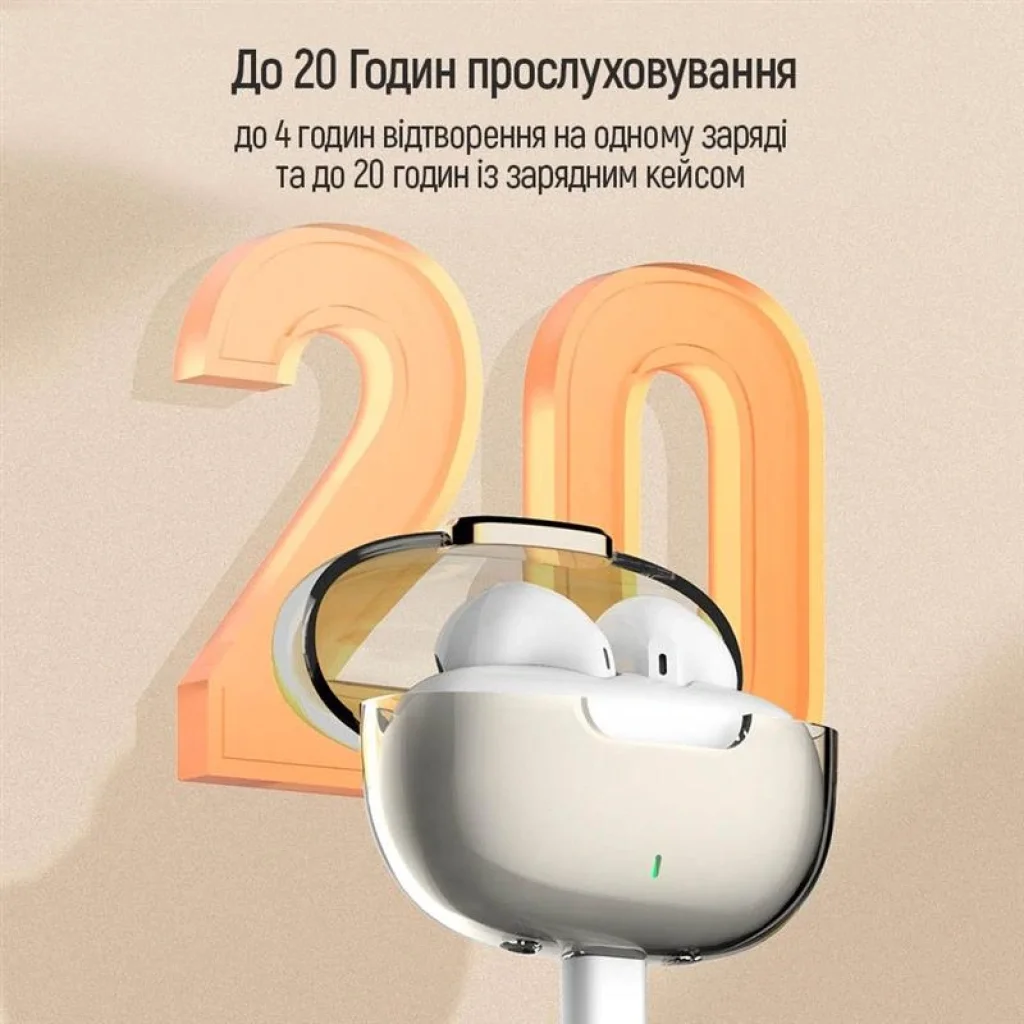 Bluetooth-гарнітура СolorWay Slim TWS-2 Earbuds White (CW-TWS2WT) UA