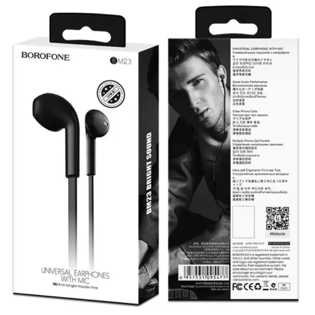 Гарнітура Borofone BM23 Black (BM23B) UA