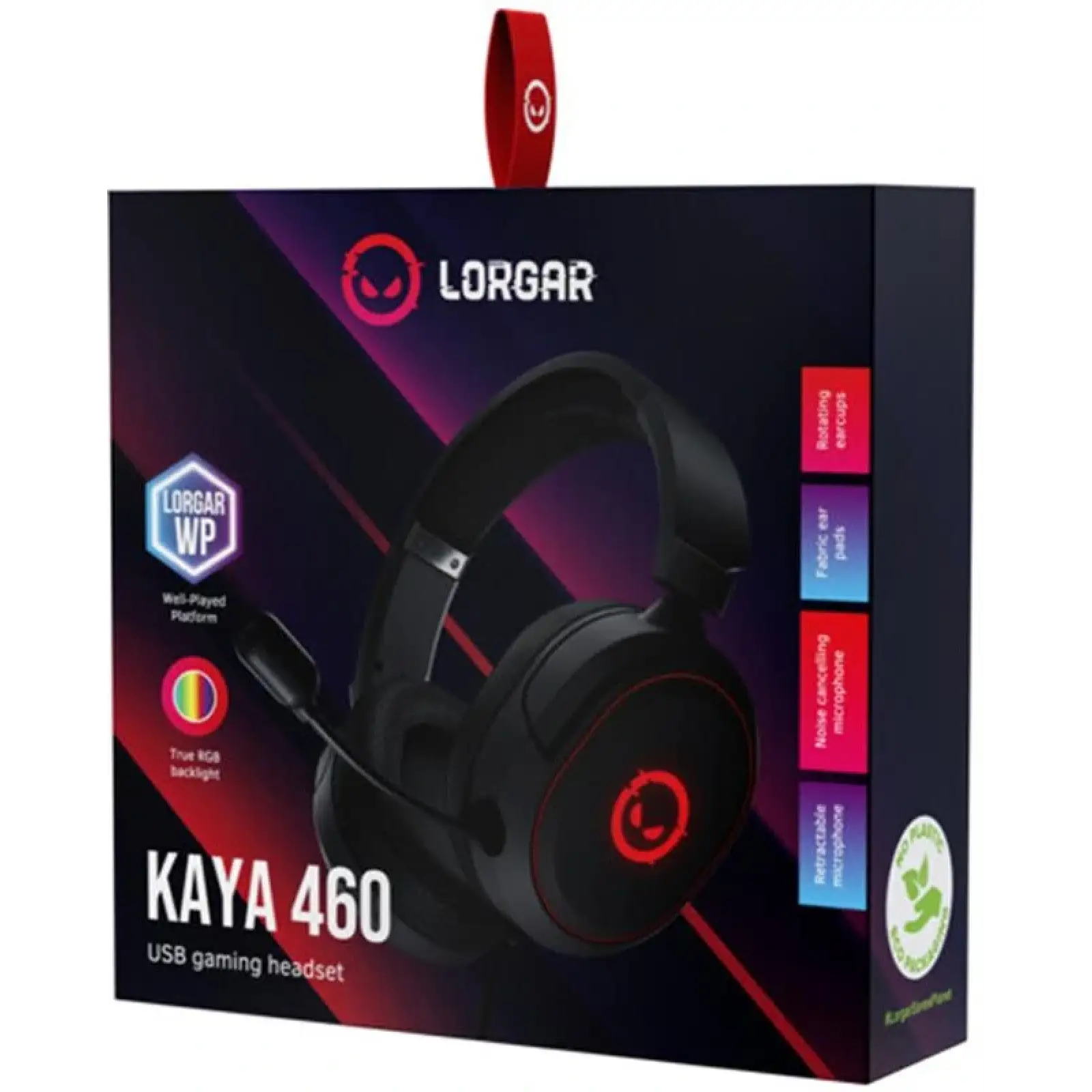 Гарнитура Canyon Lorgar Kaya 460 Gaming RGB USB Black (LRG-GHS460) UA