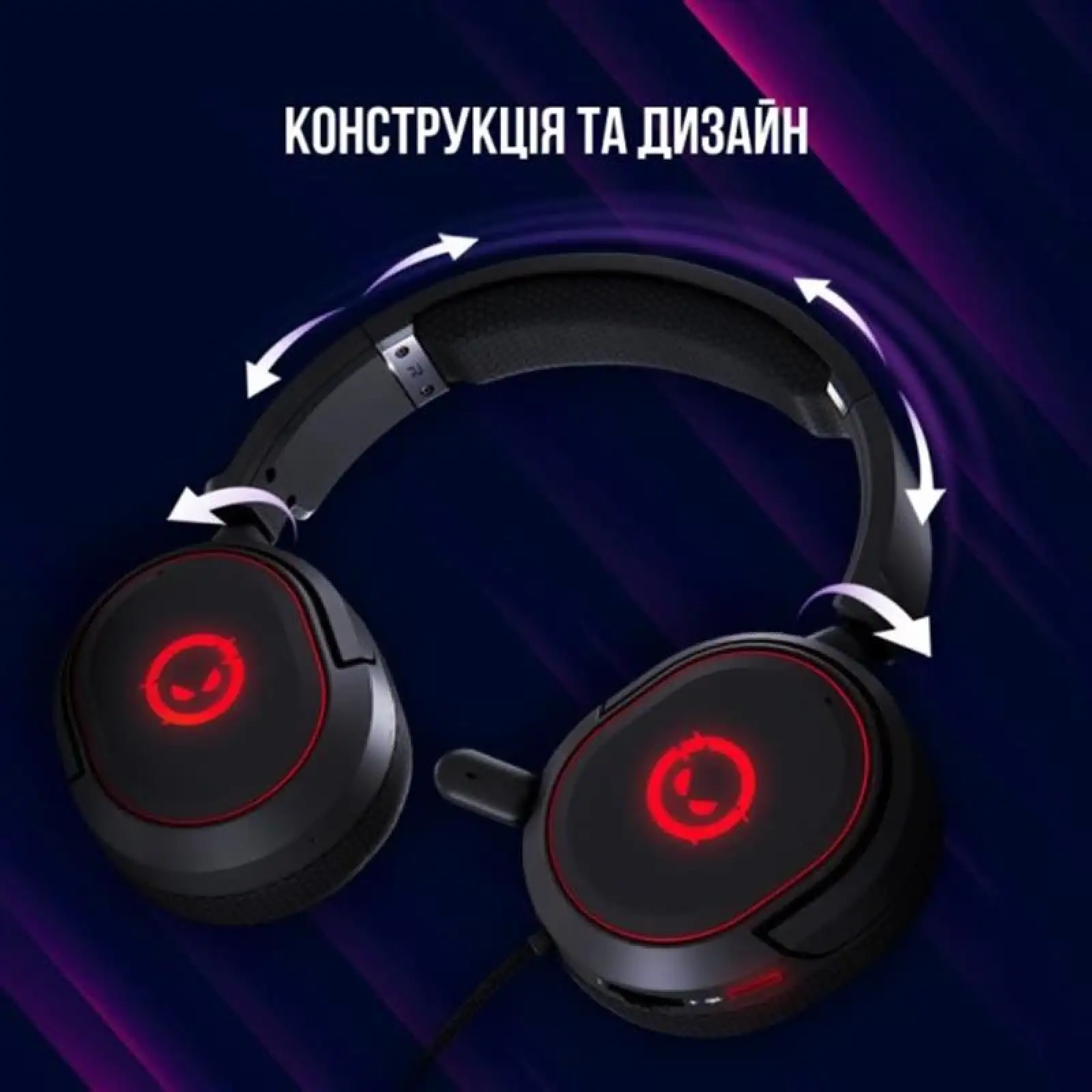 Гарнитура Canyon Lorgar Kaya 460 Gaming RGB USB Black (LRG-GHS460) UA