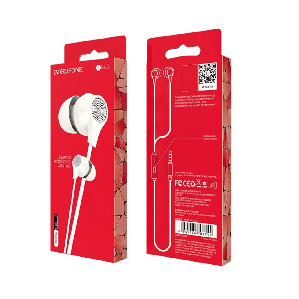 Гарнітура Borofone BM28 White (BM28W) UA