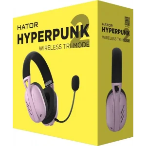 Bluetooth-гарнітура Hator Hyperpunk 2 Wireless Tri-mode Black/Lilac (HTA-859) UA
