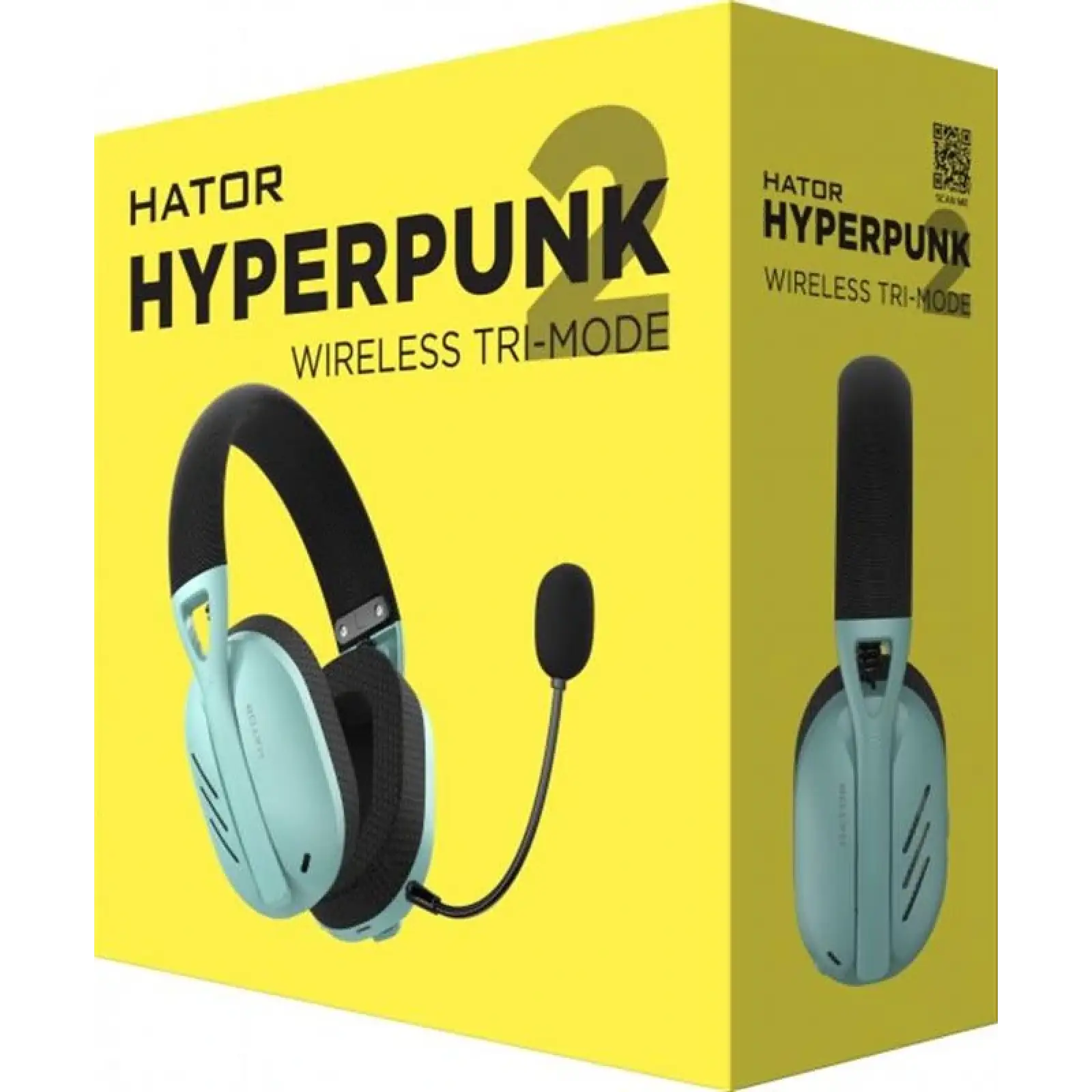 Bluetooth-гарнітура Hator Hyperpunk 2 Wireless Tri-mode Black/Mint (HTA-858) UA