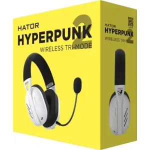 Bluetooth-гарнітура Hator Hyperpunk 2 Wireless Tri-mode Black/White (HTA-856) UA