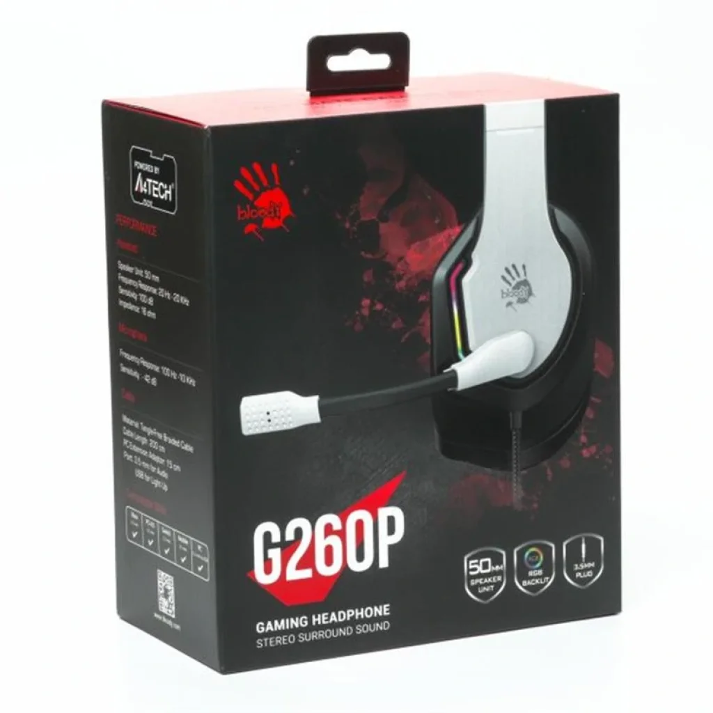 Гарнитура A4Tech Bloody G260p White, G260p (White) UA