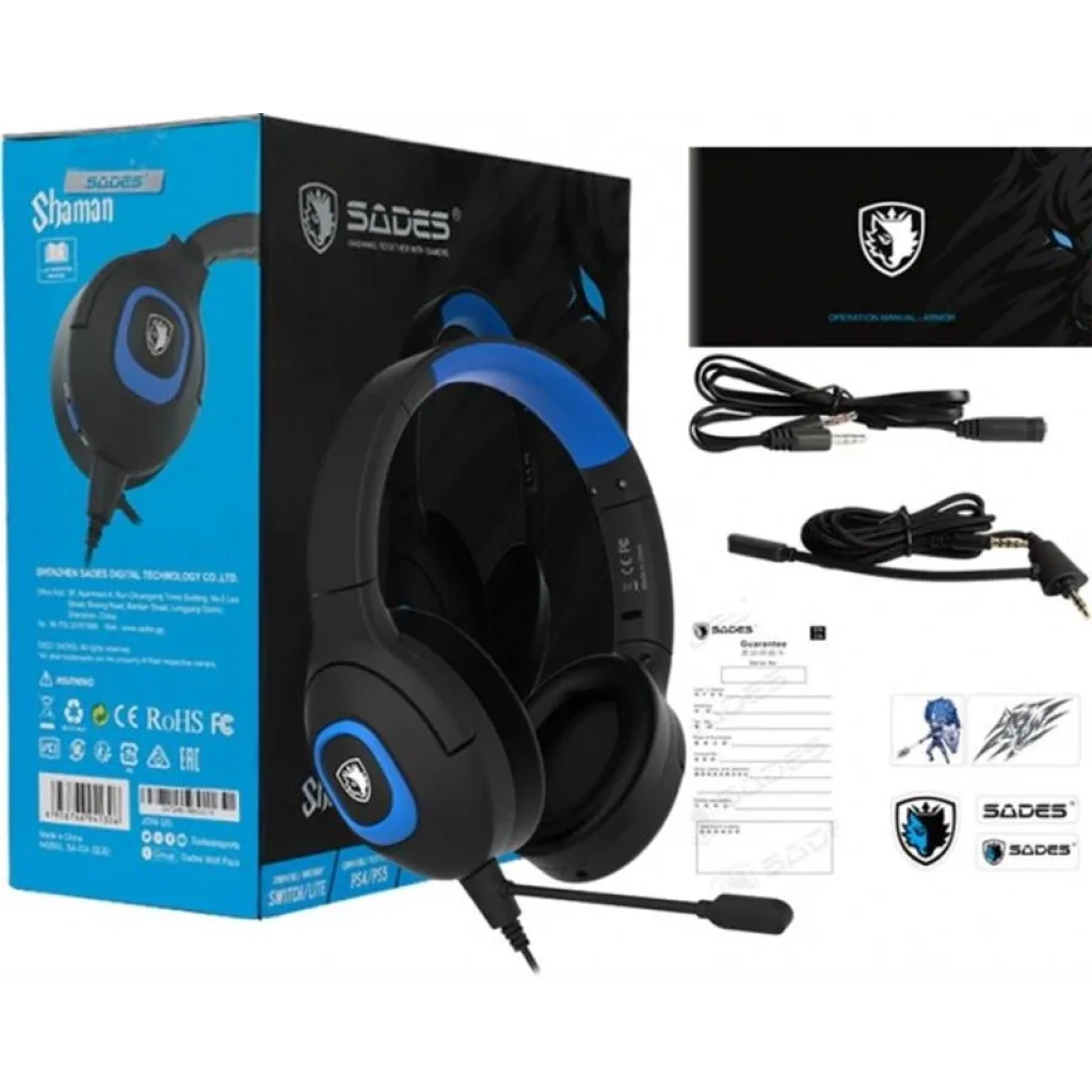Гарнітура Sades SA-724 Shaman Blue (sa724blj) UA
