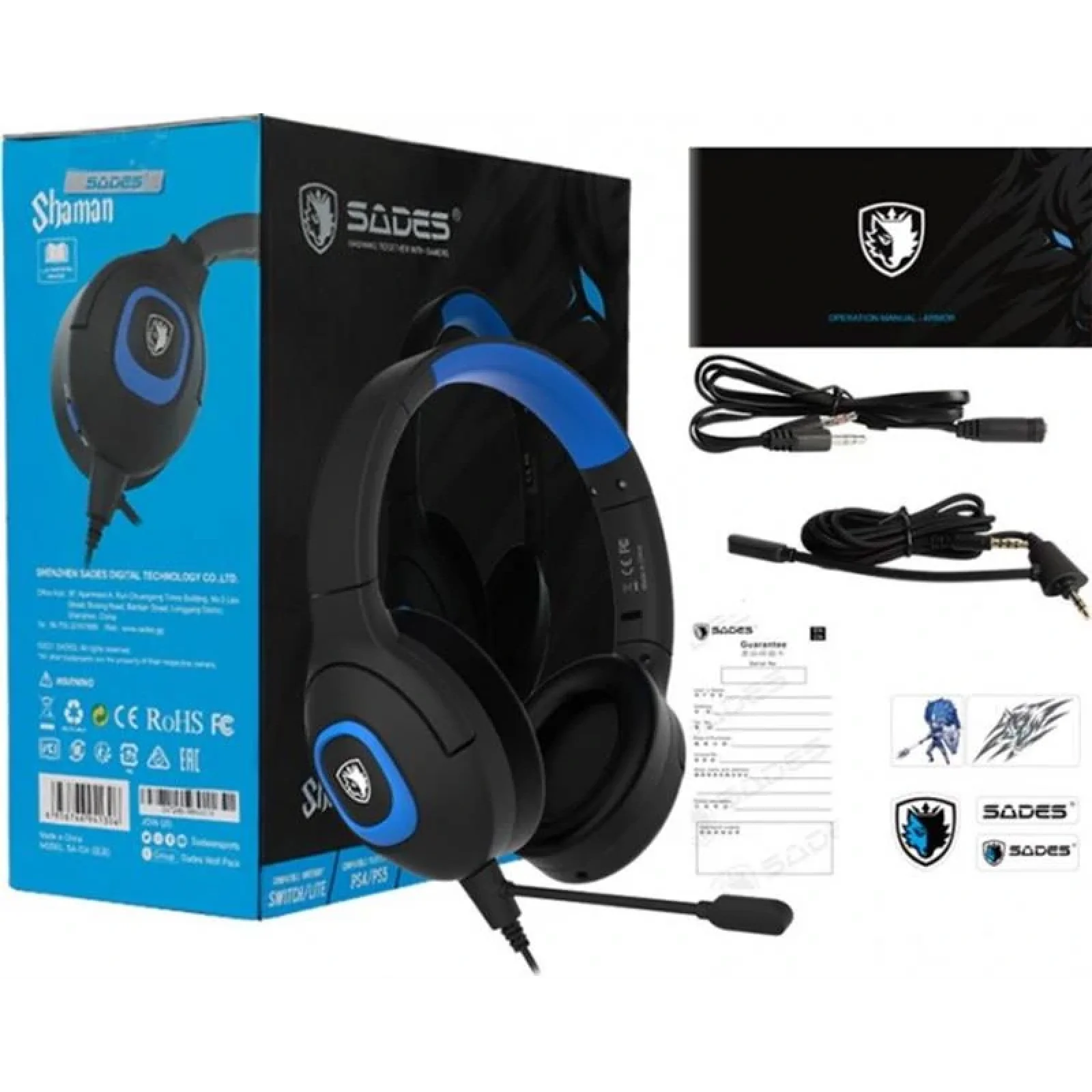 Гарнітура Sades SA-724 Shaman Blue (sa724blj) UA