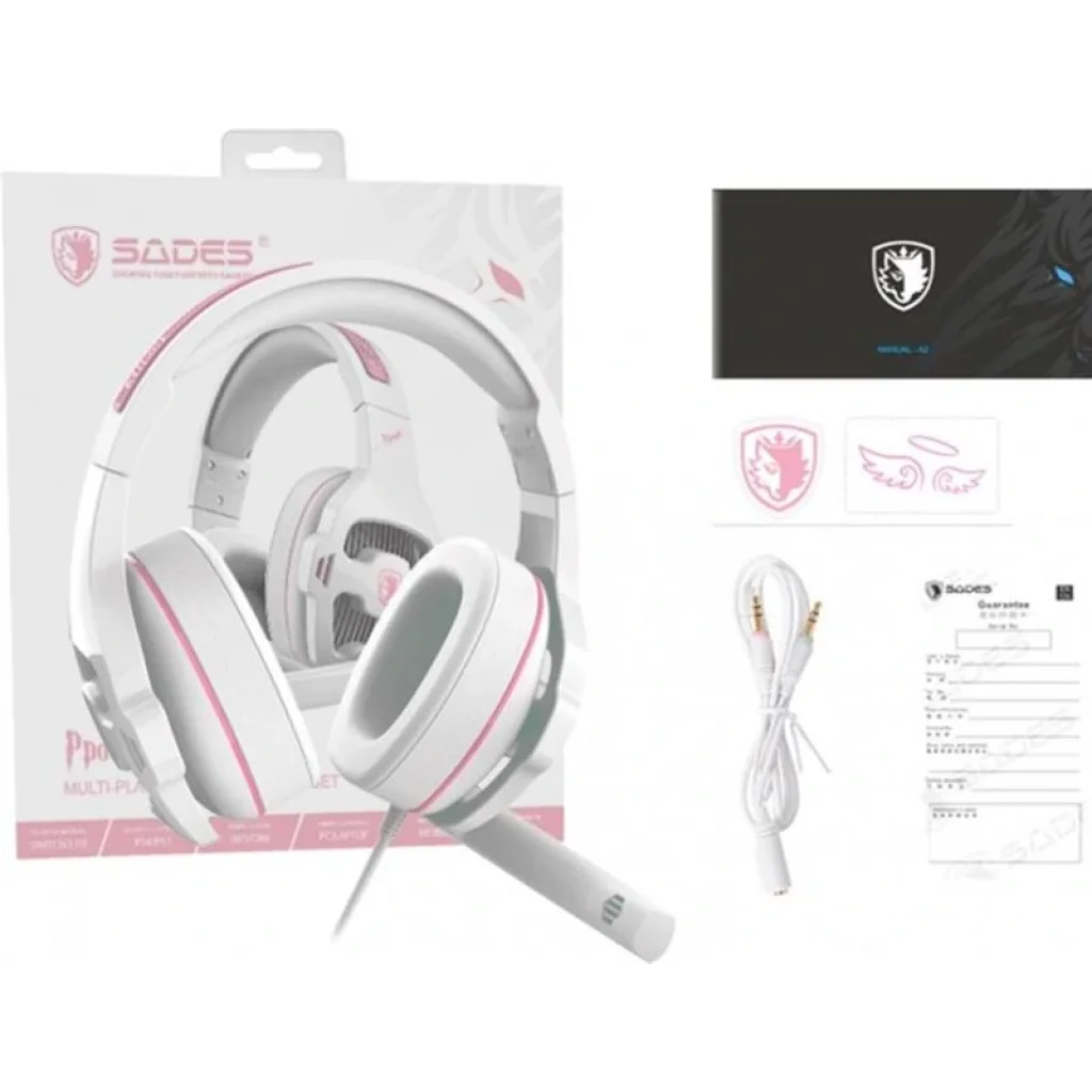 Гарнітура Sades SA-726 Ppower White/Pink (sa726wpj) UA