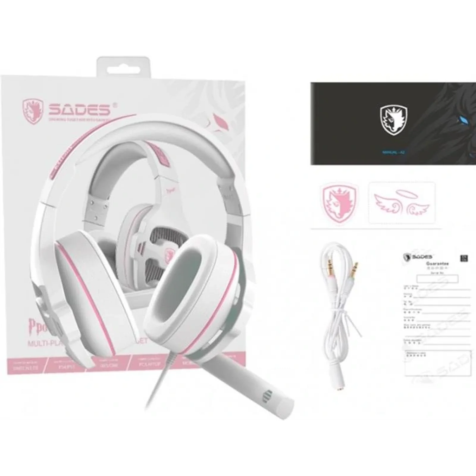 Гарнітура Sades SA-726 Ppower White/Pink (sa726wpj) UA