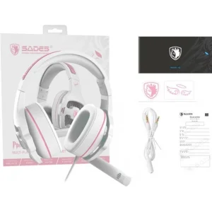 Гарнітура Sades SA-726 Ppower White/Pink (sa726wpj) UA