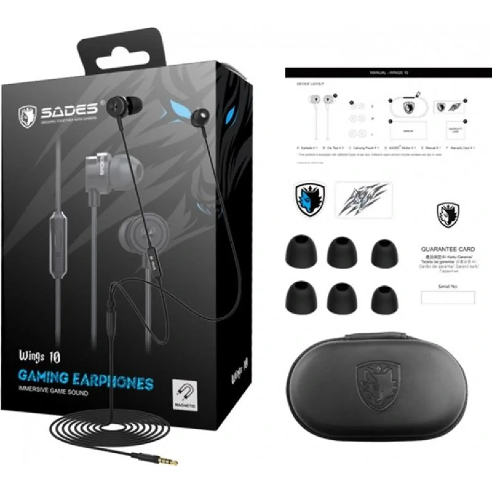 Гарнітура Sades SA-610 Wings 10 Black/Blue (sa610blj) UA