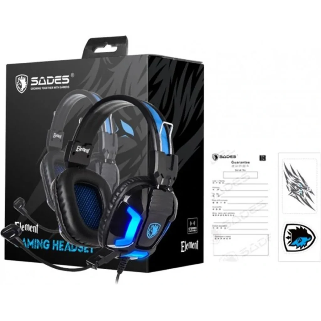 Гарнитура Sades SA-702 Element Black/Blue (sa702bl) UA