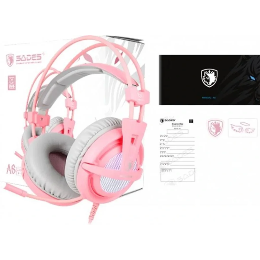 Гарнітура Sades A6 Pink (saa6pku) UA
