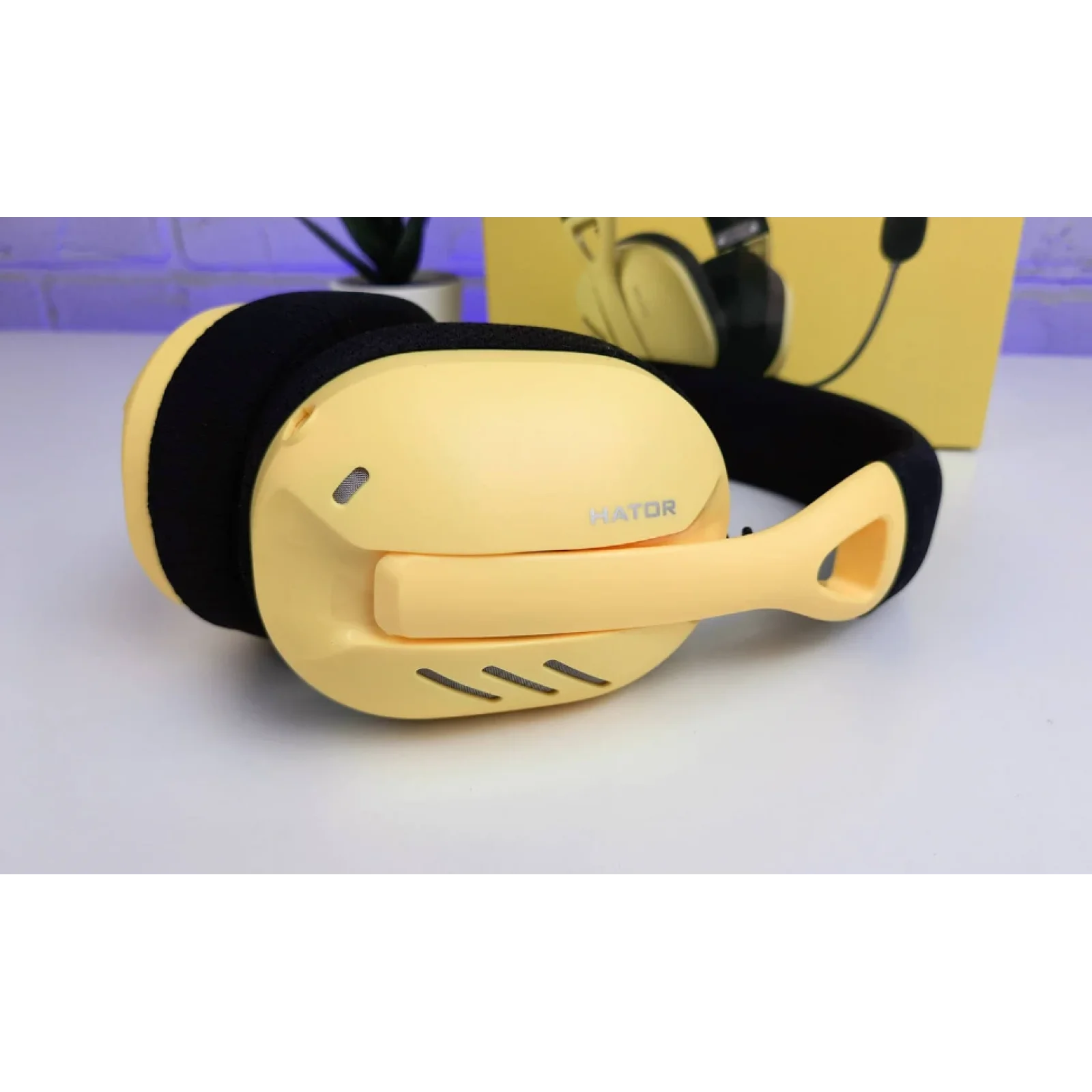 Bluetooth-гарнітура Hator Hyperpunk 2 Wireless Tri-mode Black/Yellow (HTA-857) UA