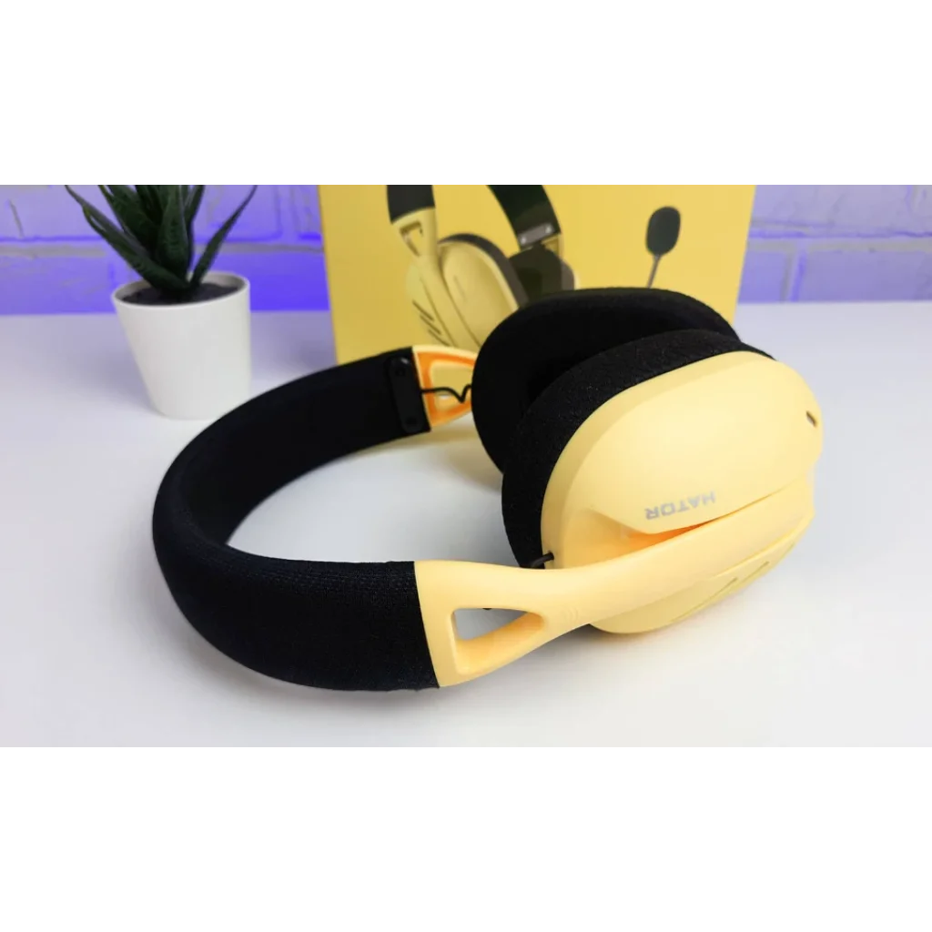 Bluetooth-гарнітура Hator Hyperpunk 2 Wireless Tri-mode Black/Yellow (HTA-857) UA