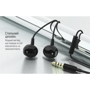 Гарнитура ColorWay Slim 3.5 mm Wired Earphone Blast 1 Black (CW-WD01BK) UA