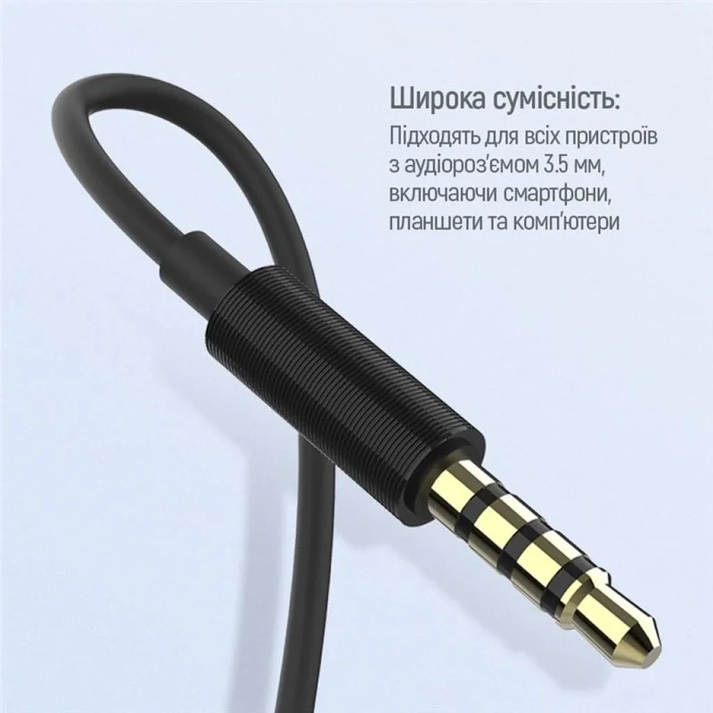 Гарнитура ColorWay Slim 3.5 mm Wired Earphone Blast 1 Black (CW-WD01BK) UA