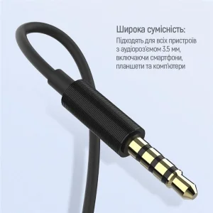 Гарнитура ColorWay Slim 3.5 mm Wired Earphone Blast 1 Black (CW-WD01BK) UA