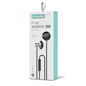 Гарнитура ColorWay Slim 3.5 mm Wired Earphone Blast 2 Black (CW-WD02BK) UA