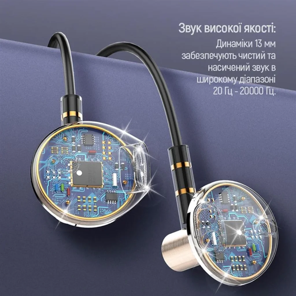 Гарнитура ColorWay Slim 3.5 mm Wired Earphone Blast 2 Black (CW-WD02BK) UA