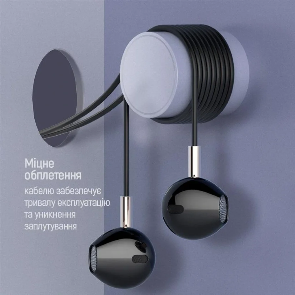 Гарнитура ColorWay Slim 3.5 mm Wired Earphone Blast 2 Black (CW-WD02BK) UA