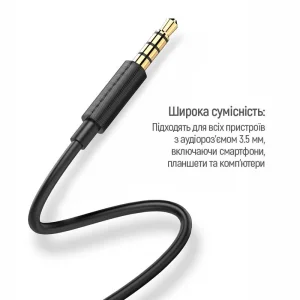Гарнитура ColorWay Slim 3.5 mm Wired Earphone Blast 2 Black (CW-WD02BK) UA