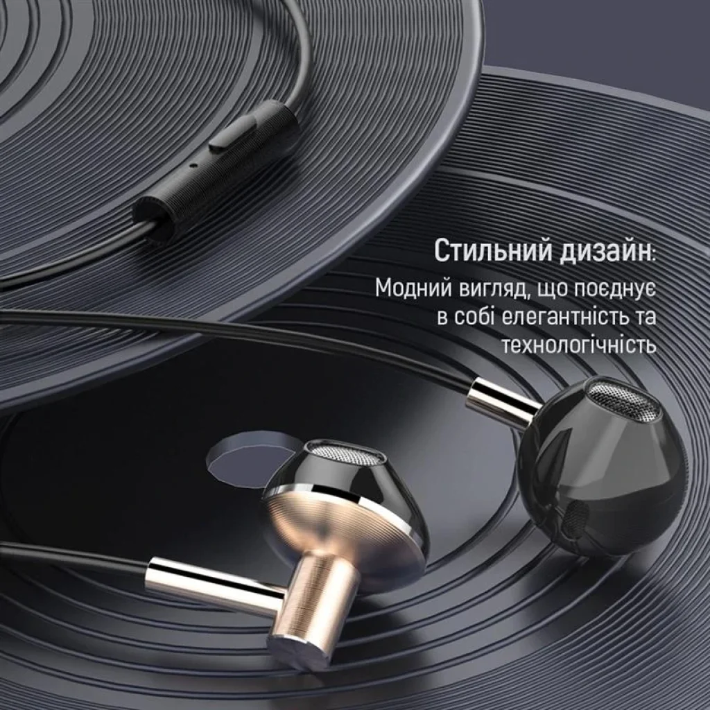 Гарнитура ColorWay Slim 3.5 mm Wired Earphone Blast 2 Black (CW-WD02BK) UA