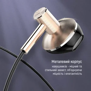 Гарнитура ColorWay Slim 3.5 mm Wired Earphone Blast 2 Black (CW-WD02BK) UA