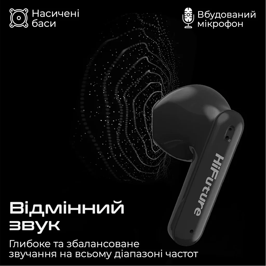 Bluetooth-гарнітура HiFuture ColorBuds2 Black (colorbuds2.black) UA