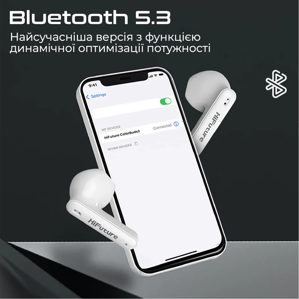 Bluetooth-гарнітура HiFuture ColorBuds2 White (colorbuds2.white) UA