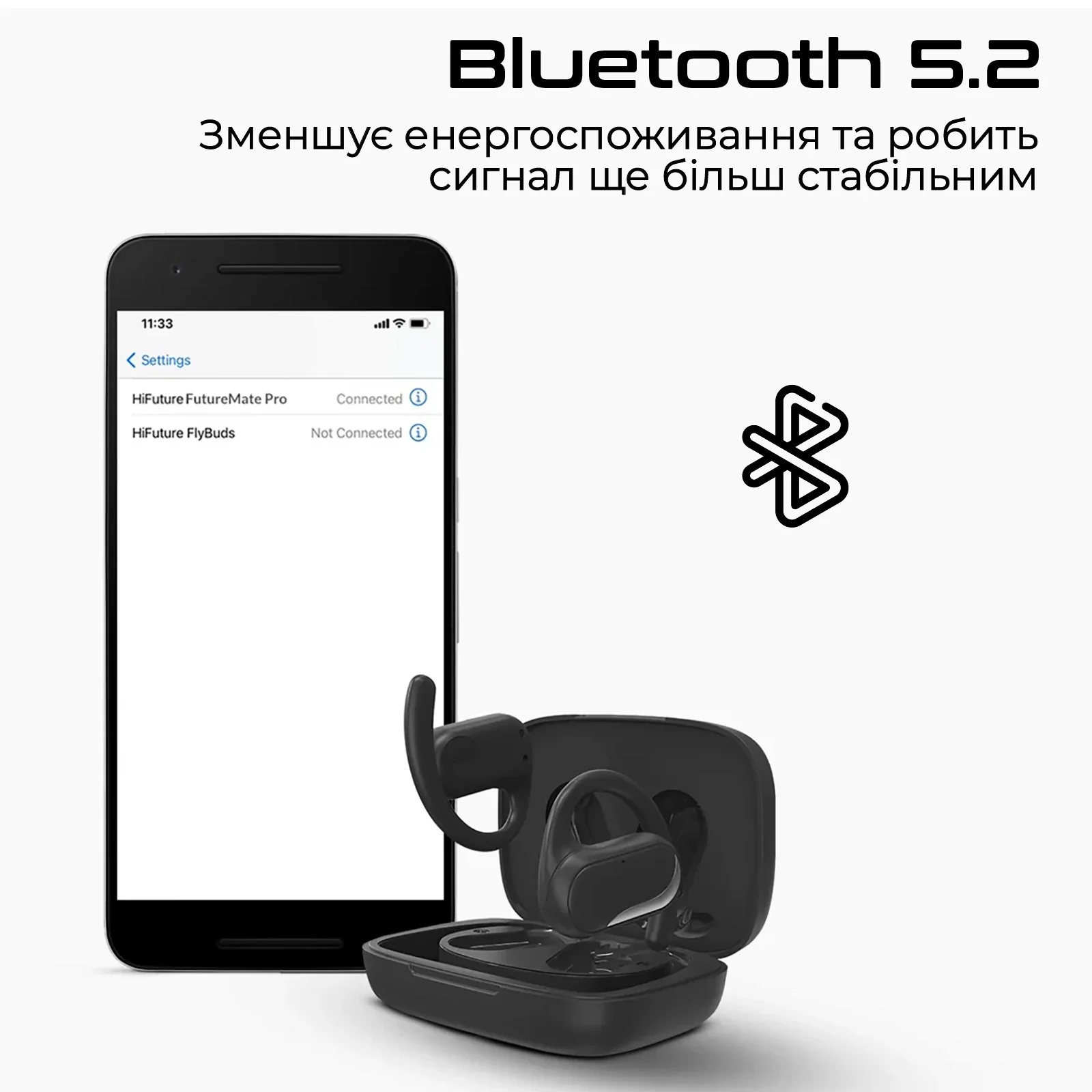Bluetooth-гарнитура HiFuture FutureMatePro Black (futurematepro.black) UA